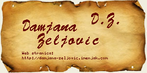 Damjana Zeljović vizit kartica